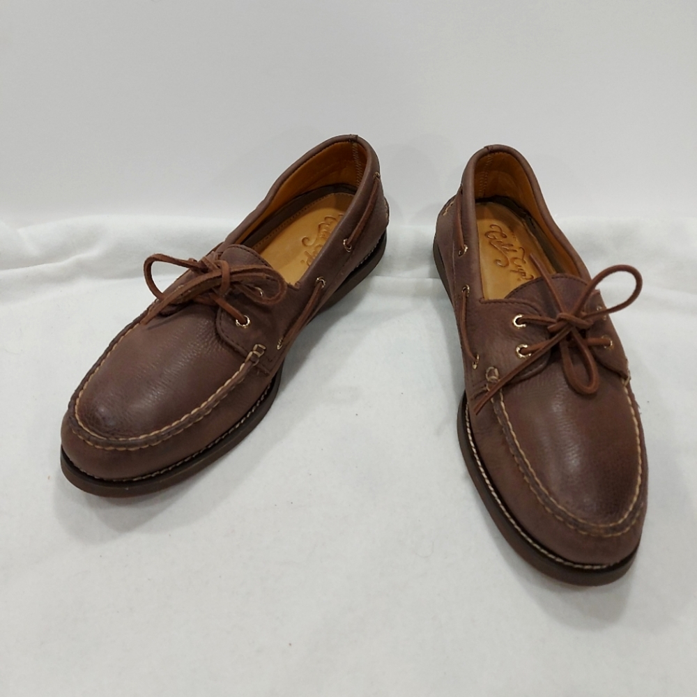 Sperry Men's Original 2-Eye Boat Shoe in Brown Leather Gold Cup Size 1